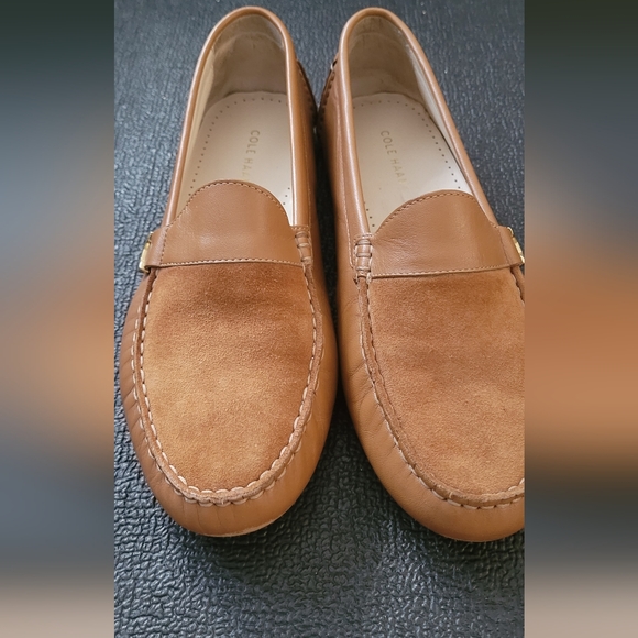 Womenl's Elegant Tan Leather Cole Haan Loafers SZ8 - Picture 5 of 6